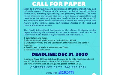 Call for Paper – 4th International Seminar of Islamic Civilization (ISIC 2021)