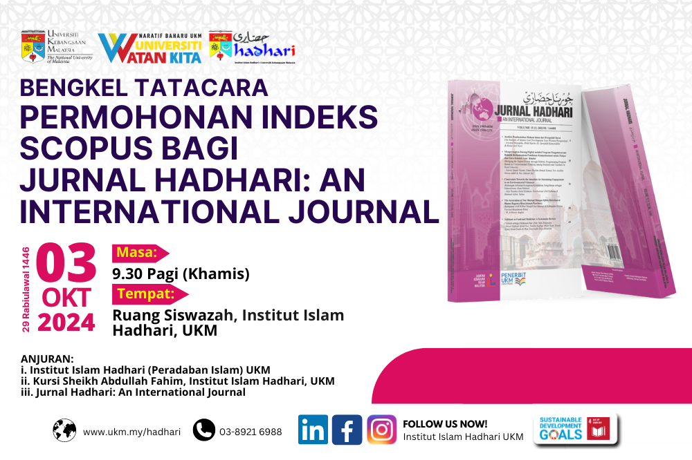 Bengkel Tatacara Permohonan Indeks Scopus bagi Jurnal Hadhari: An International Journal