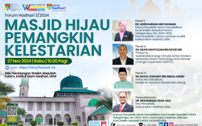 Forum Hadhari 3/2024: “Masjid Hijau Pemangkin Kelestarian”