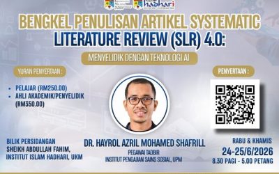 BENGKEL PENULISAN ARTIKEL SYSTEMATIC LITERATURE REVIEW (SLR) 4.0: MENYELIDIK DENGAN TEKNOLOGI AI